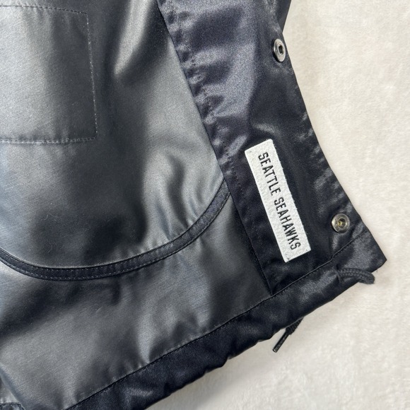 Seattle Seahawks NFL Football Men's Mitchell & Ness Coaches Jacket Black Large - Picture 9 of 11